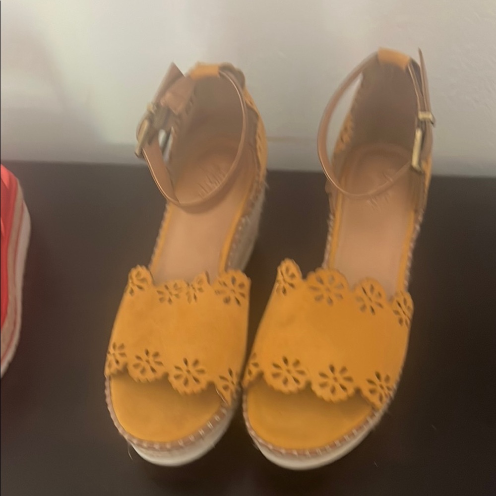 Yellow Floral Women's Sandals